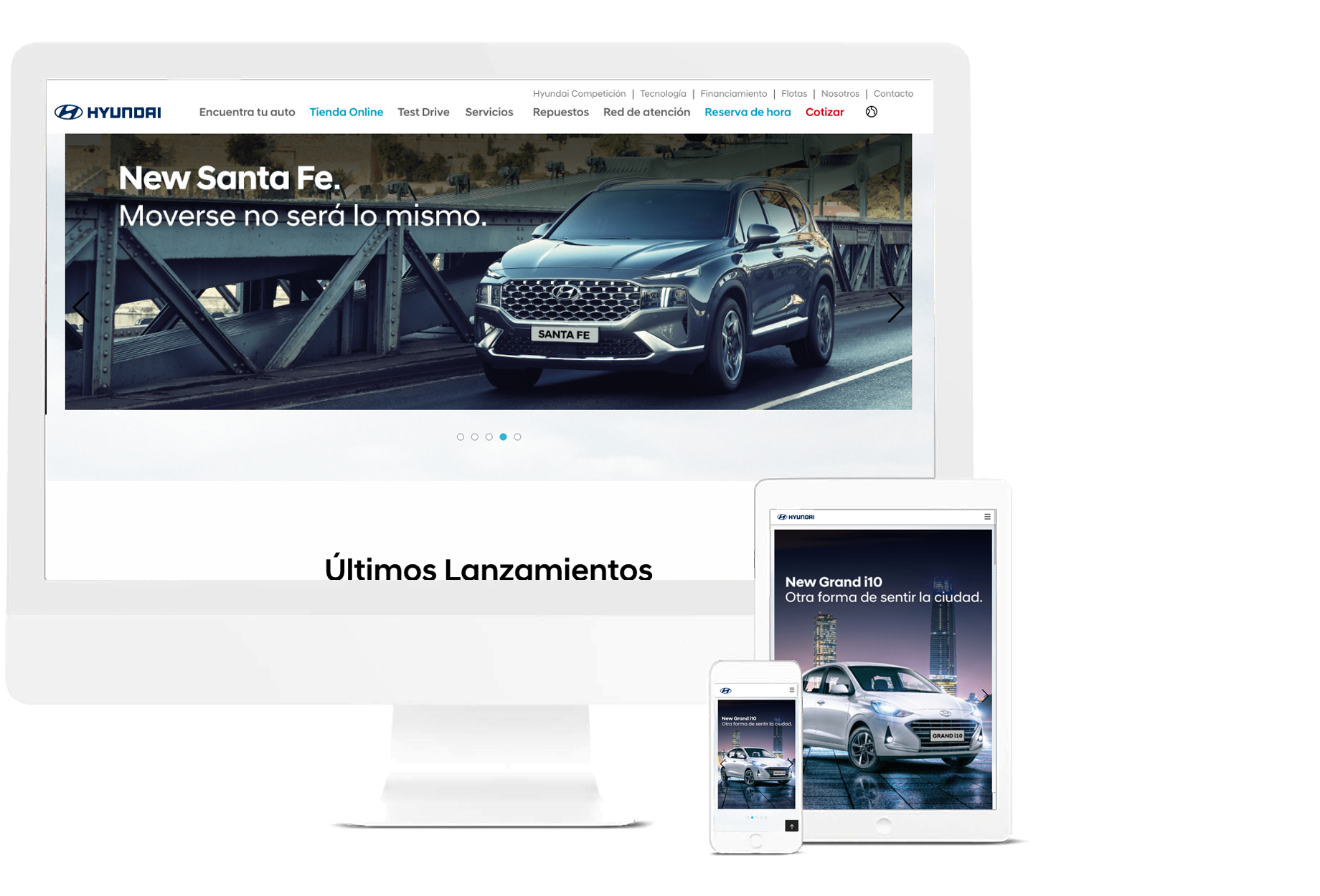 Diseño de sitio web Hyundai